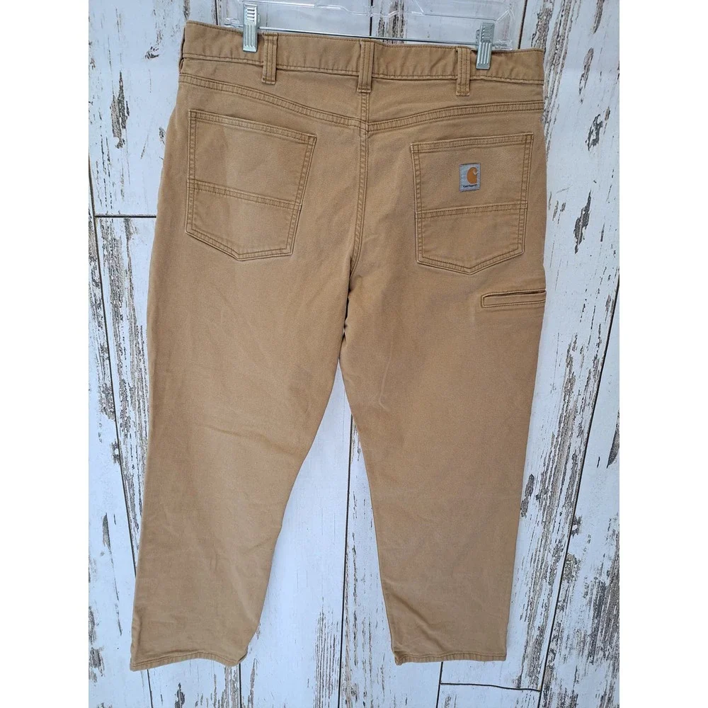 Carhartt Men's Relaxed Fit Rugged Flex Canvas 5- Pocket Work Pant 38X30 - Picture 2 of 8